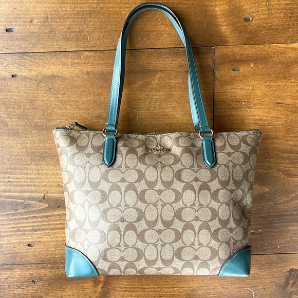 Coach Handbags - Coach Signature Top Zip Tote 29208